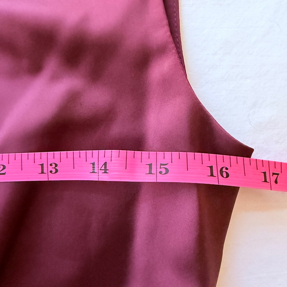 Lauren Ralph Lauren Red Burgundy Dress New Satin Sz 6 Formal Cocktail sleeveless - Picture 6 of 10